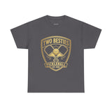 Two Besties Pickleball Badge Tee — Matching Friends Pickleball Shirt
