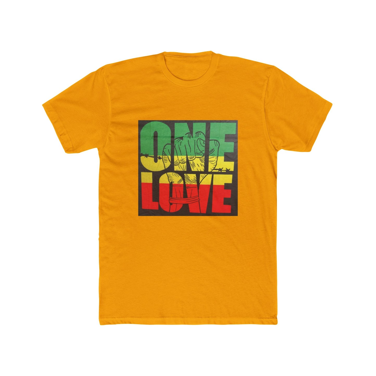 Cotton Crew Tee - ONE LOVE Unisex Shirt with High Quality Print