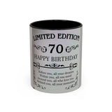 Mug - Celebrating 70th Birthday Happy Birthday Adventure Design