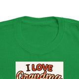 I Love Grandma Christmas Cookies Toddler Tee | Gingerbread Holiday Shirt