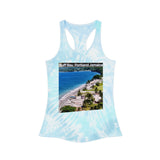 View of Buff Bay, Portland, JamaicaTie Dye Racerback Tank Top - Colorful Beach Vibes for Summer Fun
