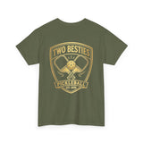 Two Besties Pickleball Badge Tee — Matching Friends Pickleball Shirt