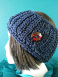 Beautiful wide Navy-Blue, handmade crochet headband, perfect for cold weather and early morning spring jogging.   100% Acrylic                                      Price:US$20.00 =SOLD OUT      Now taking orders for       "Restock" and you will receive notifications by SMS and email.